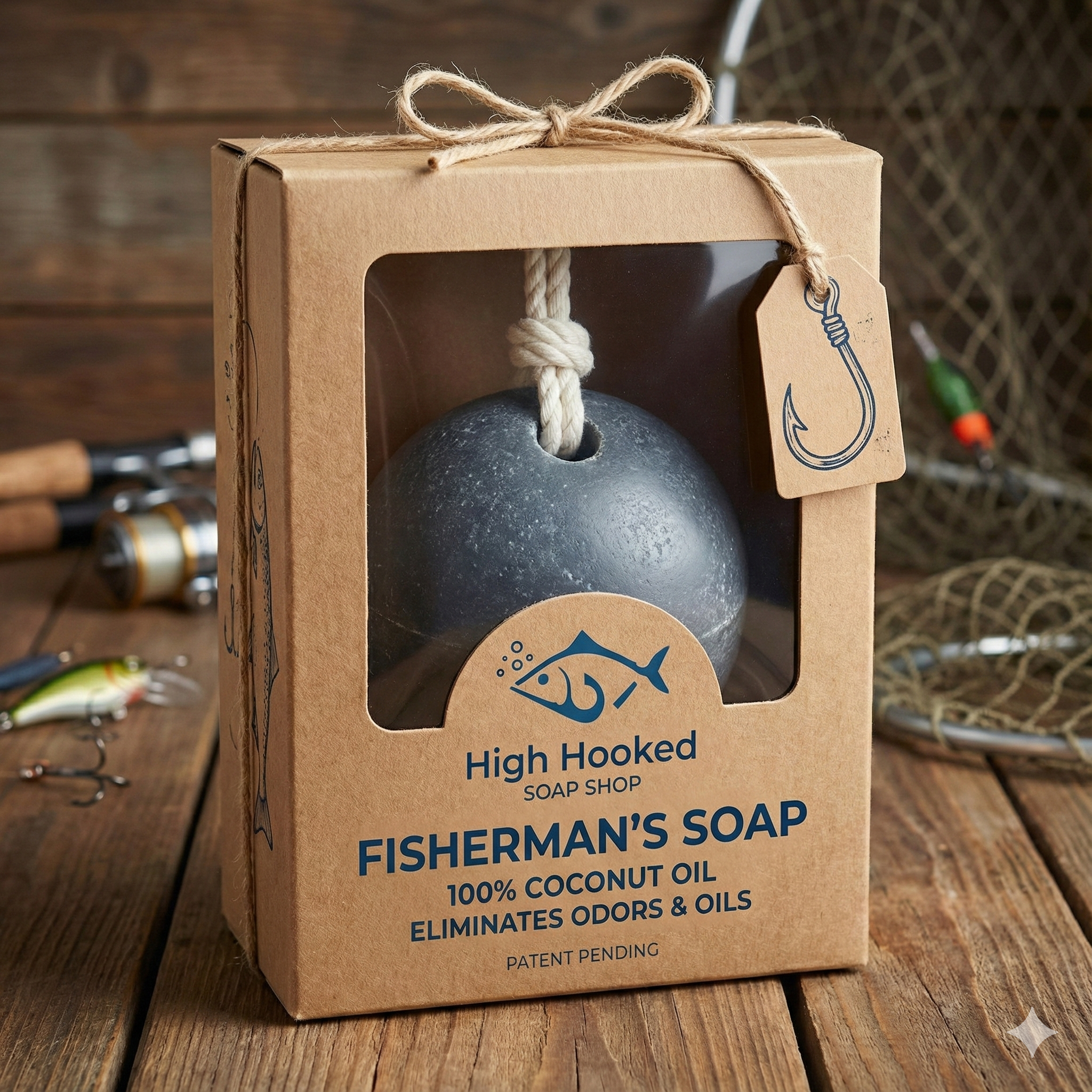High Hooked Soap on Marine-Grade Rope